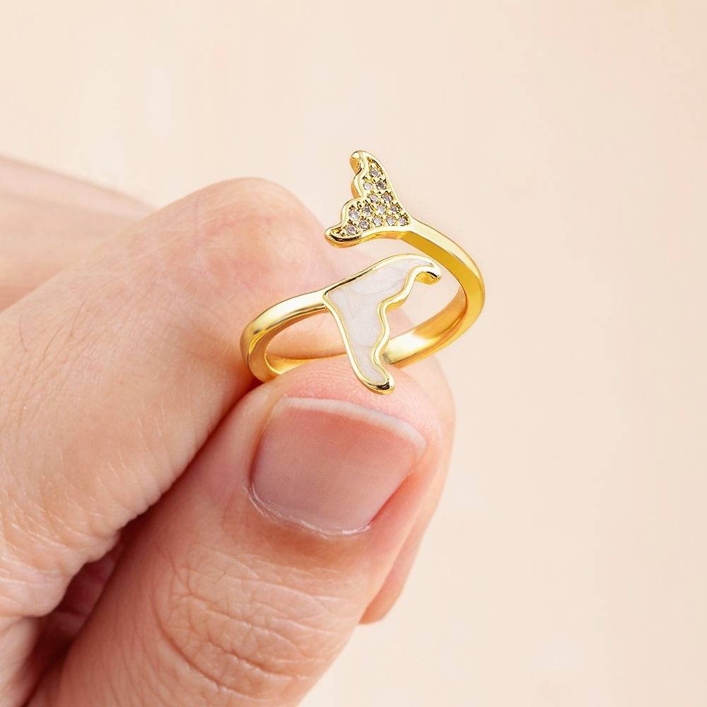 Korean Gold Mermaid Tail Adjustable Ring