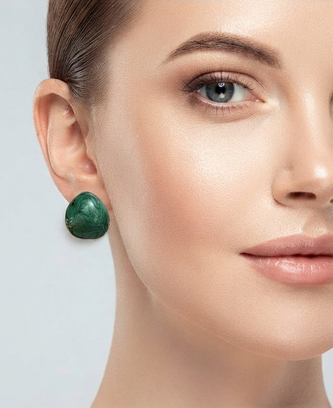 Royal Meenakari Teardrop Stud Earrings